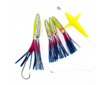 Оснастка троллинговая для ловли тунца/парусника 2.20м тизер 13см Желтый